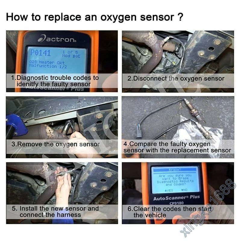 Sensor de oxígeno O2 02 4 piezas delantero trasero corriente descendente/arriba para Ford Mercury 11171843] Foto 2 de 4
