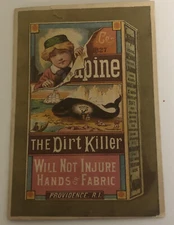 SOAPINE DID IT*DIRT KILLER*WHALE*SHIP*ARCTIC*KENDALL MFG CO*VICTORIAN TRADE CARD