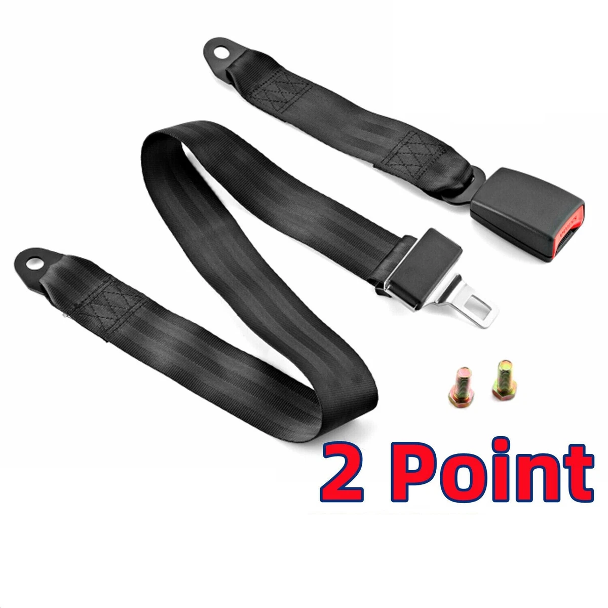 Car Seat Belt Lap 2 Point Safety Travel Adjustable Retractable