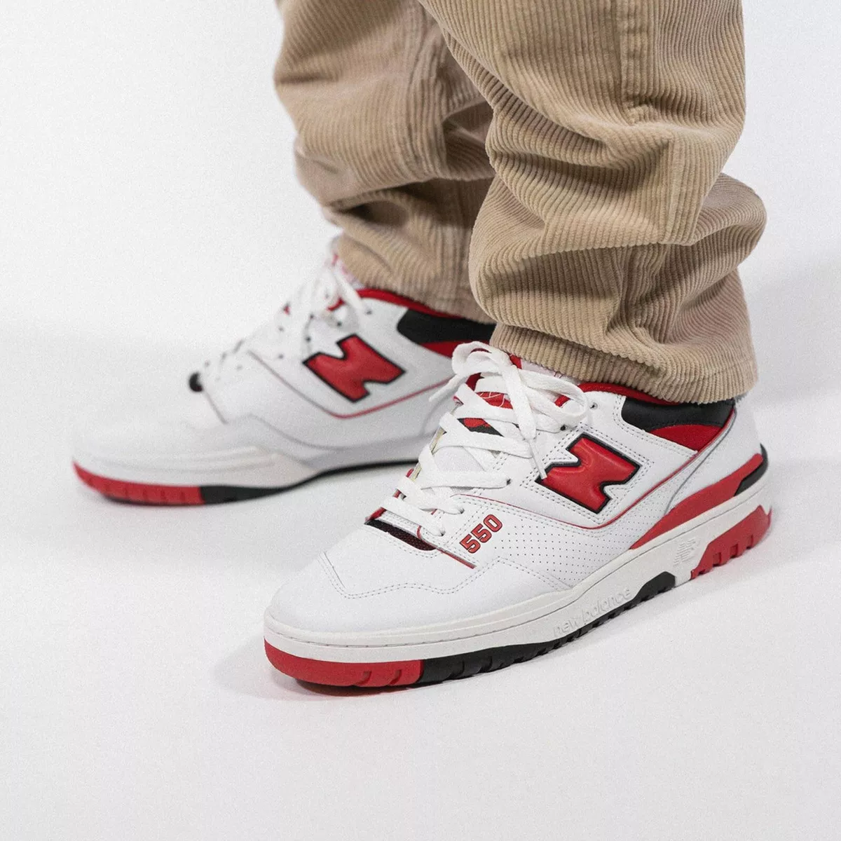 New Balance 550 White Team Red - UK 9 / EU 43 / US 9.5