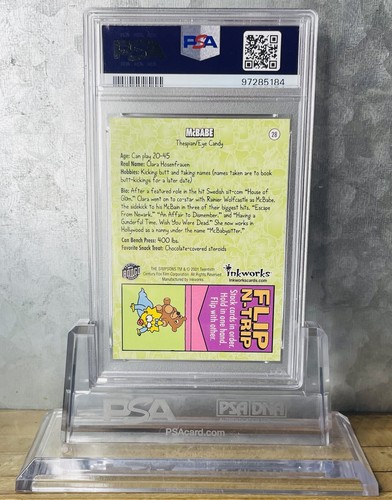 2001 INKWORKS SIMPSONS MANIA! 28 MCBABE PSA 10 - Picture 2 of 2