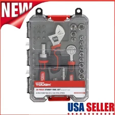 38-Piece Stubby Tool Set Case Home Repair Automotive General Maintenance Tools