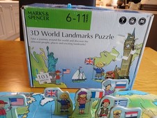 Marks And Spencer 3D World Landmarks Puzzle  103 Pieces Age 6-11 Years Complete