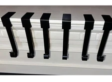 Gaoikerr 6PC Christmas Stocking Holders for Mantel Metal Stocking Hangers Black