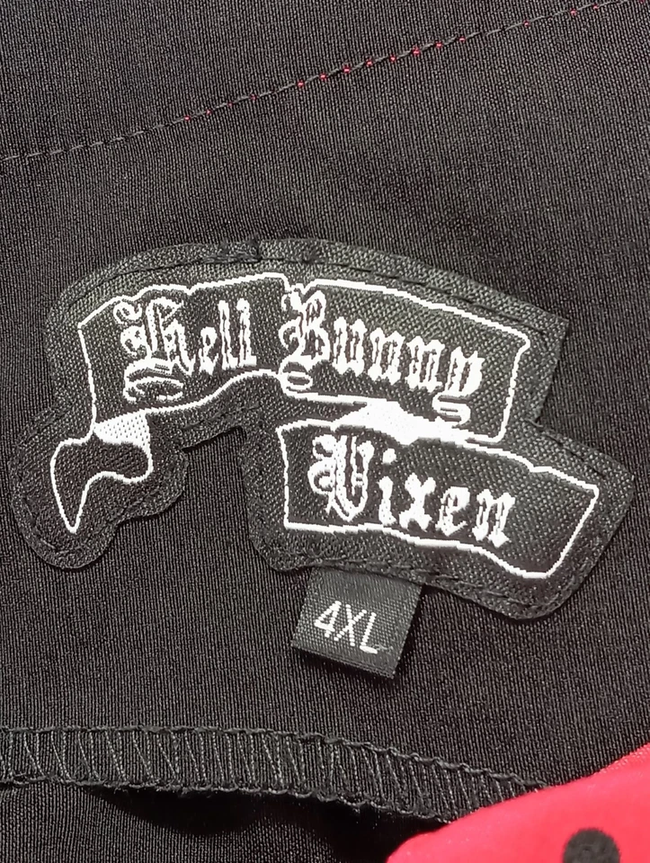 HELL BUNNY Vestido de cóctel Mujeres Vestido Talla EU 48 azul-rojo elegante - Imagen 4 de 4