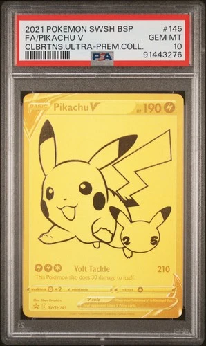 2021 Pokemon Black Star Promo Pikachu V #145 PSA 10 Celebrations Ultra Prem Coll