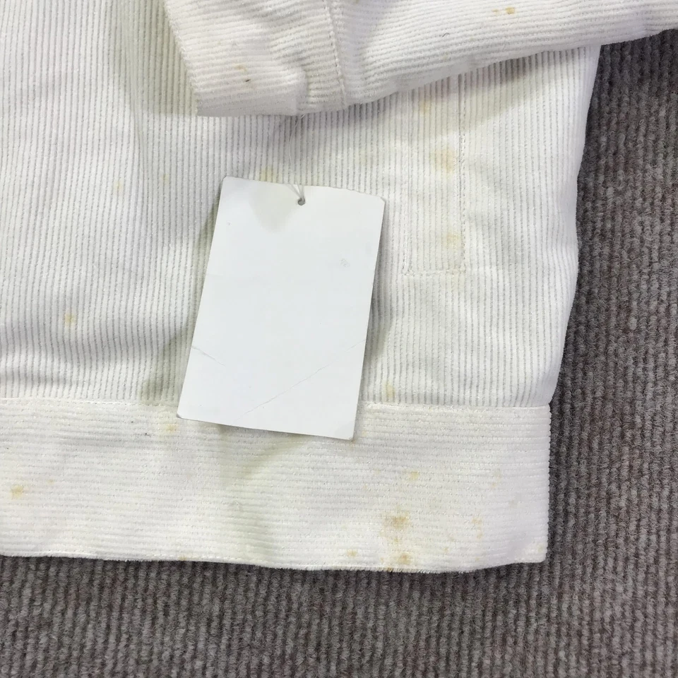 Members Only Jacket Mens Medium White Corduroy Zip Front Casual Coat Trucker - Image 3 of 4