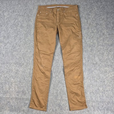 Paolo Pecora Milano Jeans Mens 33x33 Brown Slim Stretch Denim Made In Italy