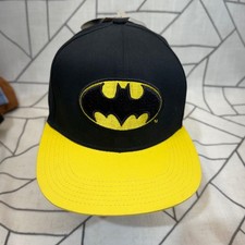 Sombrero Batman Snapback OS Negro Amarillo Bordado Logo Cómic Ala Gráfico Nuevo LEER