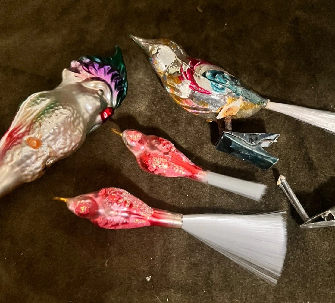 Glass Bird Ornament In Christmas Ornaments (Pre-1946) for sale | eBay