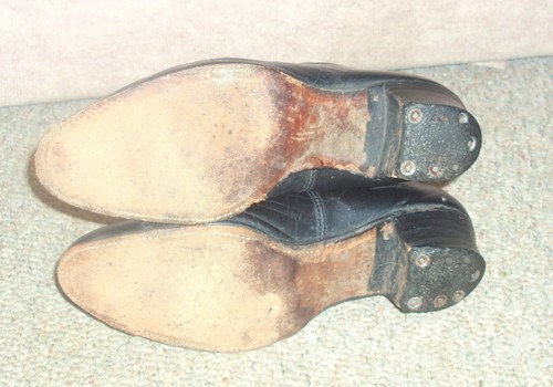 Scarpe alte donna nere vintage stringate - Foto 2 di 4