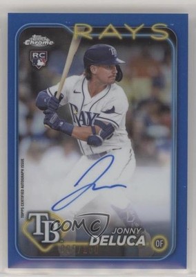 2024 Topps Chrome Rookie Blue Refractor 95/150 Jonny Deluca #RA-JDE Auto RC 1i45