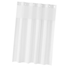 Uimoso No-Hook Shower Curtain with Snap-In Liner, 74x71 in for Bathroom Use