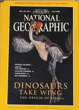 National Geographic July 1998 Yukon River Frogfish Inca Mummies Winged Dinosaurs