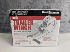 HAUL MASTER 1000lb Hand Winch 32' Wire Rope Trailer Winch #62592 New in box