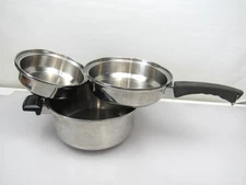 3 West Bend Kitchen Craft Sauce Pan Lot Stock Pot Saucepan Vintage NO LIDS