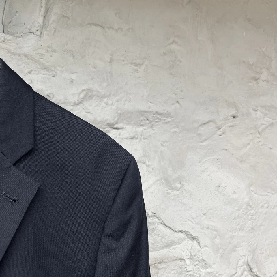 John Varvatos Suit Mens 42 Reg Blue Blazer Jacket Pants Wool 2 Piece - Image 3 of 4