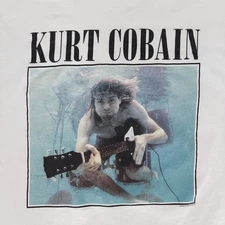 KURT COBAIN White Long Sleeve Shirt Men's Size SMALL H&M Divided 2019
