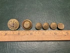 Lot of 6 CIVIL WAR Era Eagle US NAVY Uniform Buttons