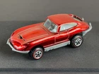 Vintage Johnny Lightning Topper 1969 Bright Red Custom XKE - White Int., Beauty!