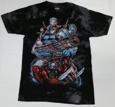 Nueva camiseta Marvel Deadpool Cable Cover para hombre M L XL 3XL negra y gris