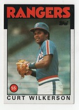 1986 Topps Baseball Card #434 Curt Wilkerson-Rangers