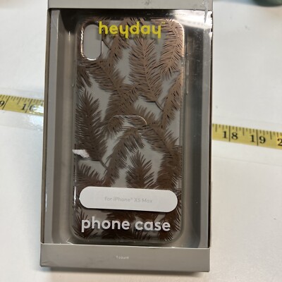 heyday Apple iPhone XS Max Case - Rose Gold Feathers - New