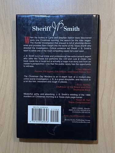 True Crime Story of a Texas Murder The Christmas Day Murders Signed Sheriff Book - Picture 4 of 8