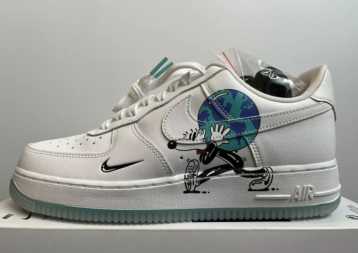 hacer los deberes Arruinado Subproducto Nike Air Force 1 Flyleather QS &#034;Steve Harrington x Earth Day&#034;  CI5545-100 Men&#039;s 8 | eBay