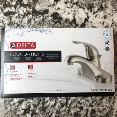 Delta Foundations Single Handle Lavatory Faucet B510LF-SSPPU-ECO Brushed Nickel