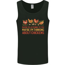 Canotta canotta uomo Thinking About Chickens Funny Farmer