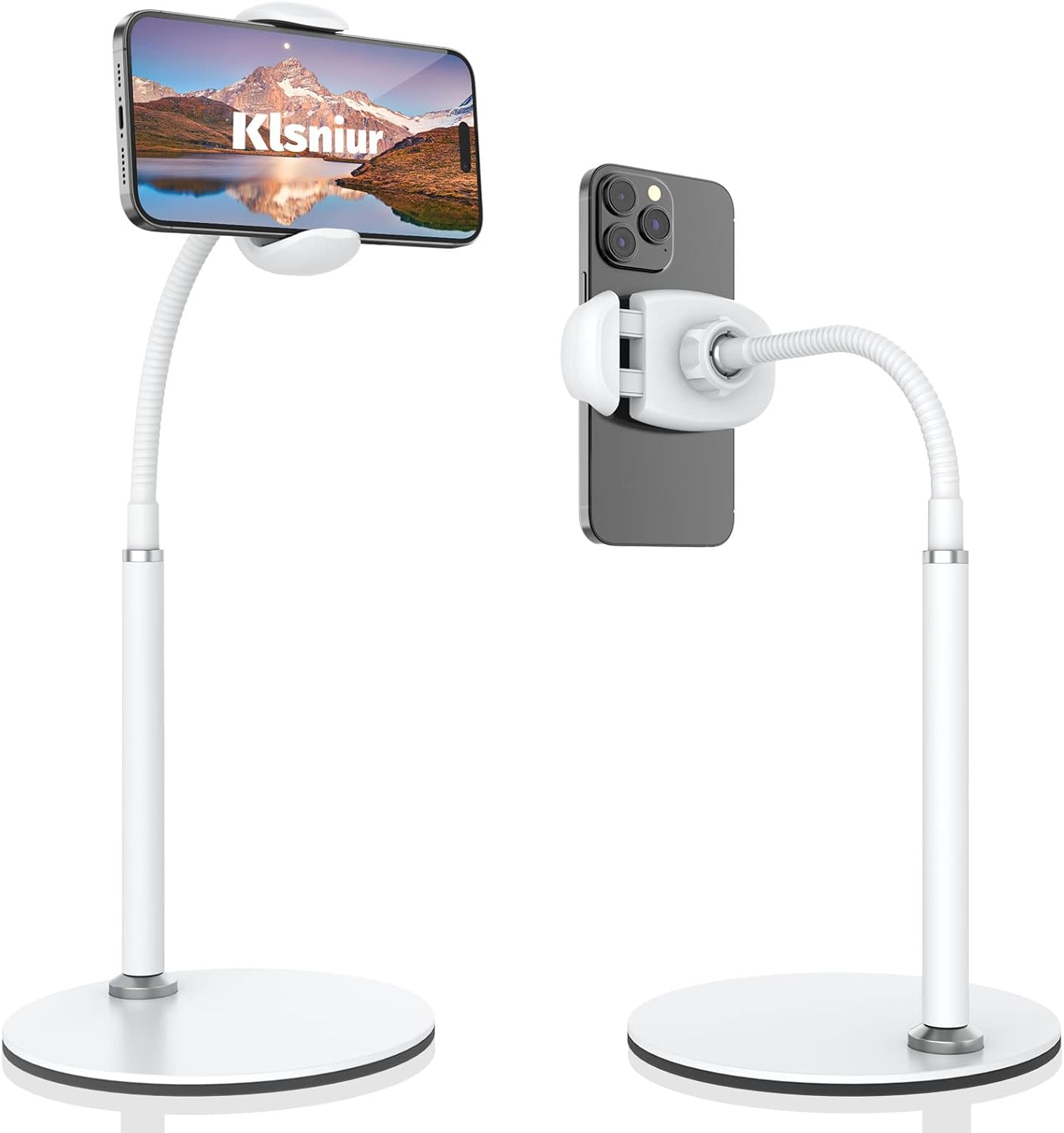 Cell Phone Stand, Adjustable Height & Angle Gooseneck Phone Stand for Desk Flexi