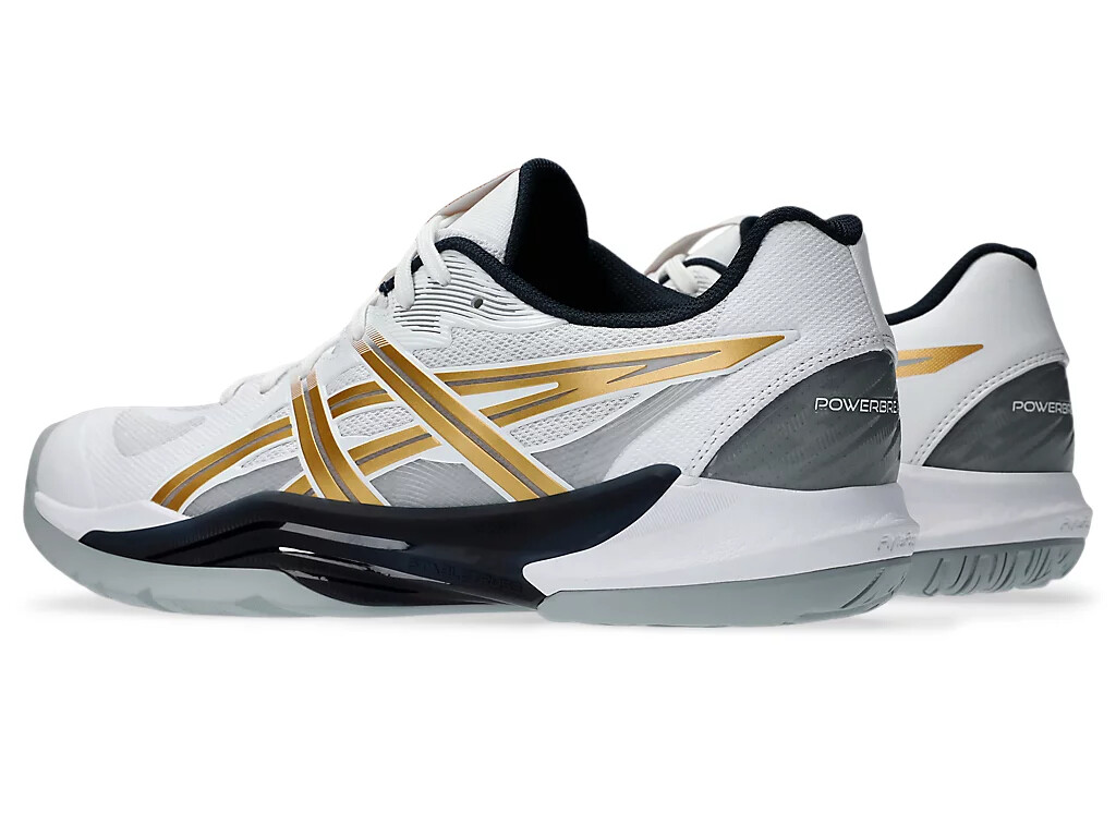 Asics Men's Indoor Shoes POWERBREAK FF White/Rich Gold 1071A101