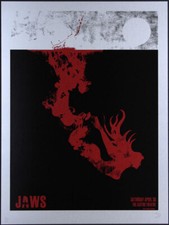 RARE AMAZING - Jaws Silkscreen Movie Poster - David O'Daniel - Castro Theatre