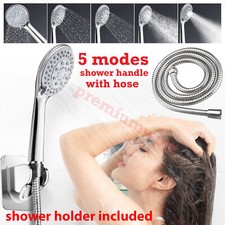 High Pressure Shower Head 5 Settings Handheld Shower Heads Spray With 5 FT Hose