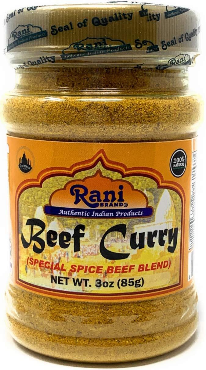 Tarro de PET Rani Beef Curry Masala Indian mezcla de 10 especias 3 oz (85 g)