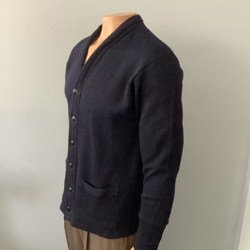 Vintage Early 1950’s Interlock Sportswear Navy Wool Nylon Cardigan SzM Sold ASIS - Picture 7 of 10