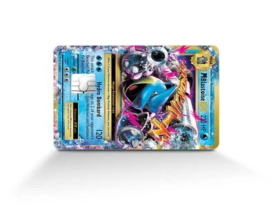 BELLEIMPRESSION Mega Blastoise Pokemon Card Skin | Meme | Credit Card Sticker | Credit Card