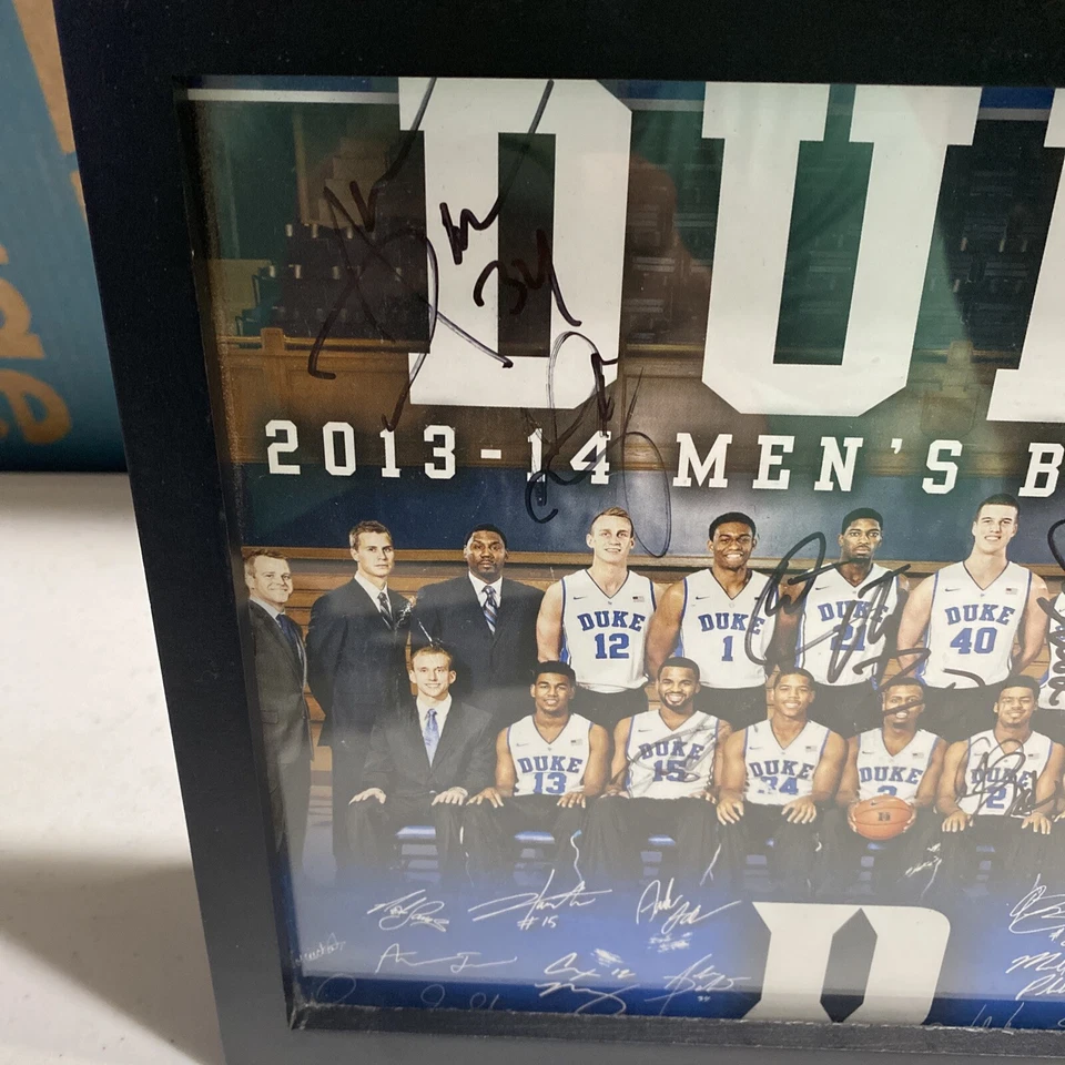 DUKE MENS BASKETBALL STAMPED/PRINTED And AUTOGRAPH 2013-2014 SCHEDULE POSTER See - Image 2 of 4