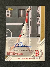 Andrew Benintendi 2017 Topps Update Series Auto Salute Glove Work Red Sox