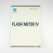 Minolta - Flash Meter IV - Instruction Manual Booklet - 1985
