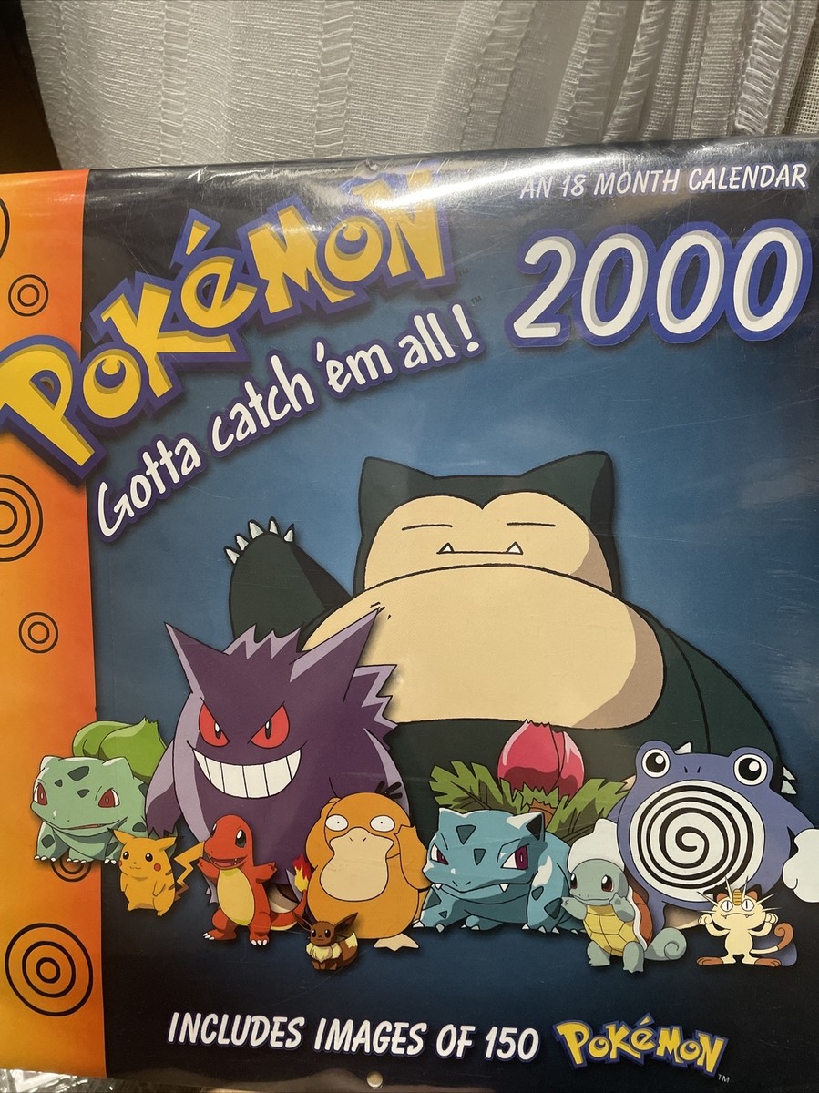 Vintage Entertainment Nintendo Pokemon 2000 Collectible Calendar