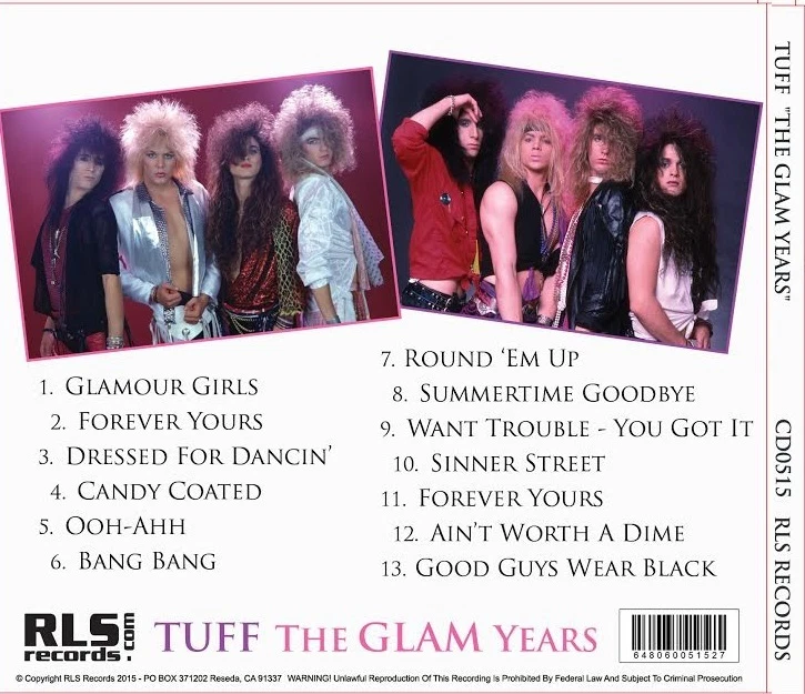 TUFF The Glam Years 1985-1989 CD Jim Gillette Glam Hollywood 80s Stevie Rachelle - Image 3 of 4
