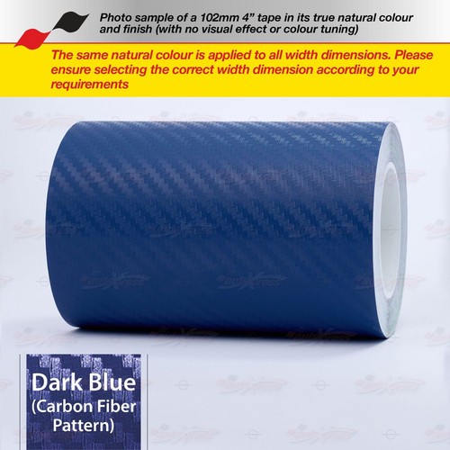CARBON FIBER DARK BLUE 1.5" 38mm PIN STRIPE Striping TAPE Decal Vinyl Sticker - Picture 3 of 13