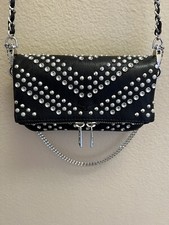 Zadig & Voltaire Rock Nano Studs Clutch Euc Free Ship