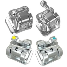 Dental Orthodontic Self Ligating Brackets Metal Braces Roth MBT 022 DAMON Q AO