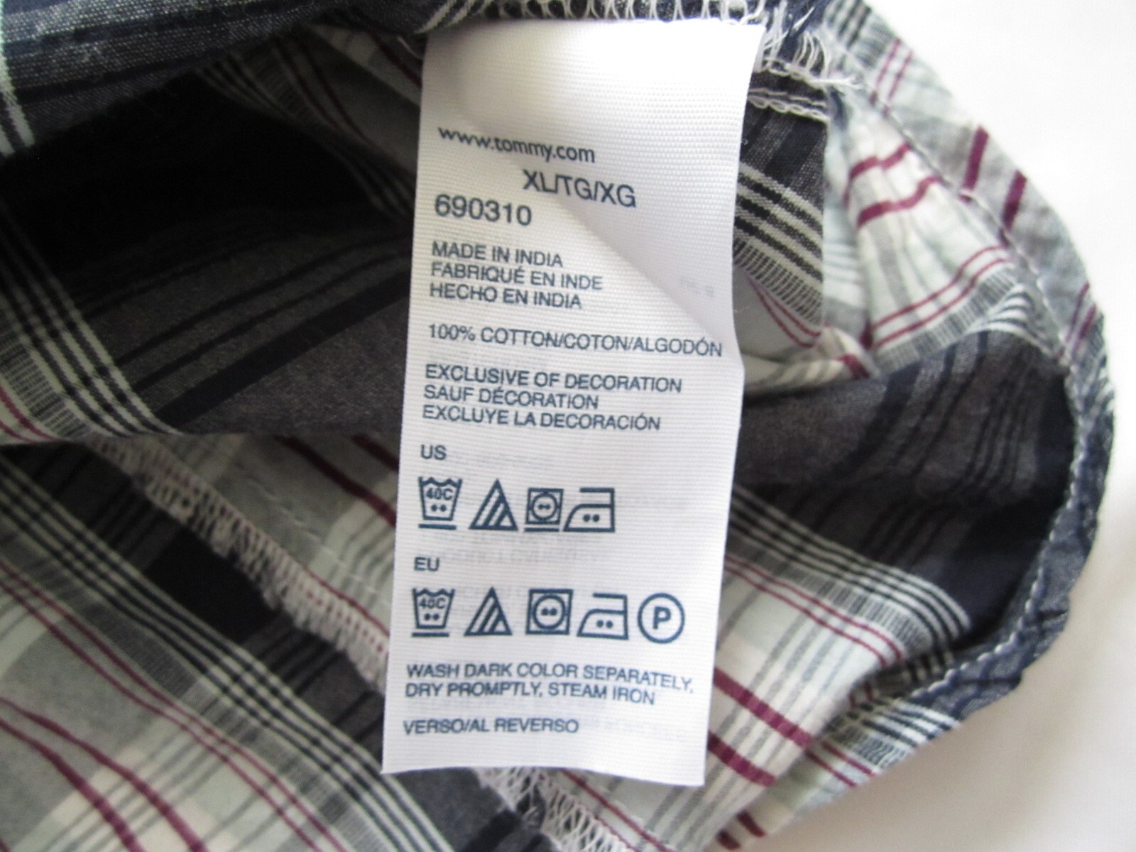 Tommy Hilfiger Western Southwest Plaid Button Up Women Shirt Sz XL (WB233) thumbnail 9