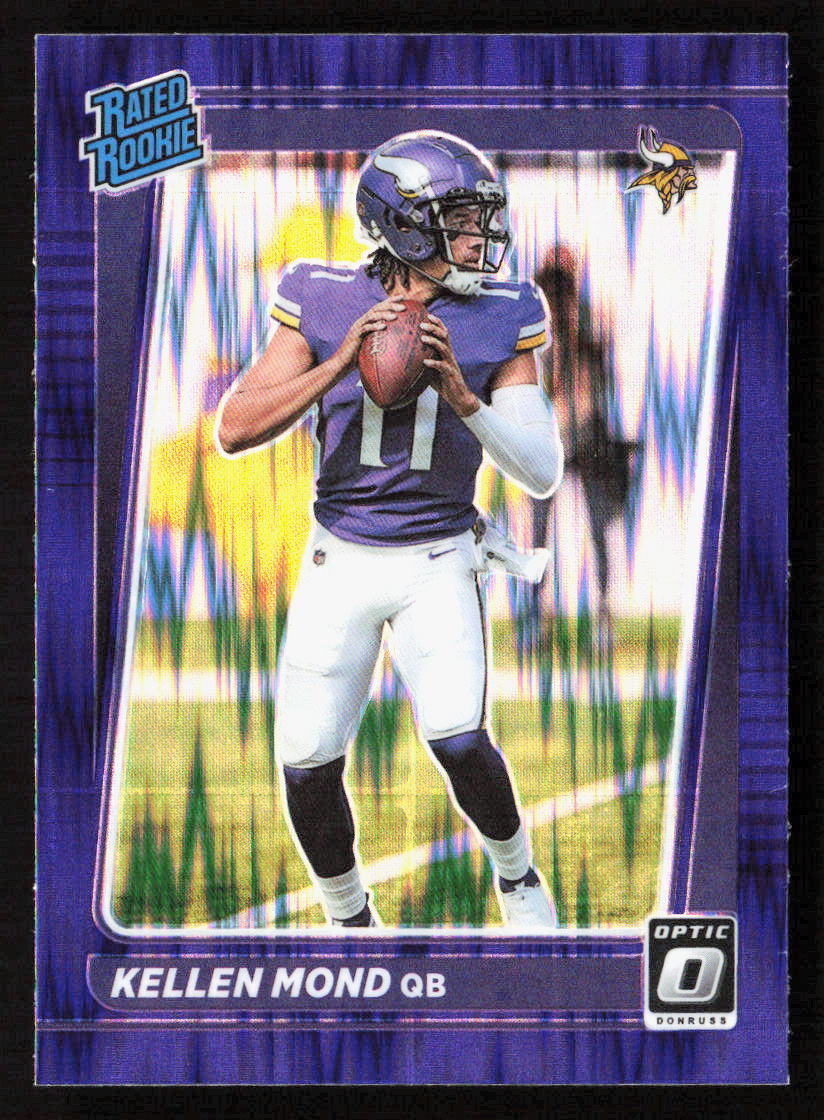 2021 Panini Donruss Optic Kellen Mond Purple Shock Prizm Rookie Card RC #221