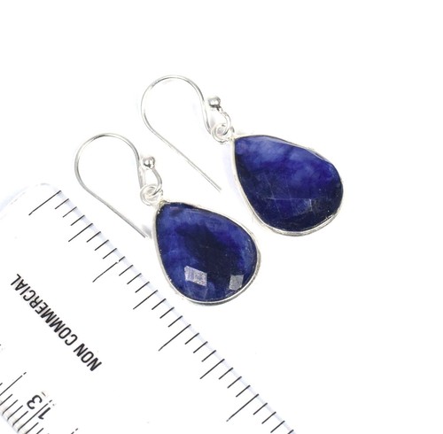 925 Solid Sterling Silver Green Onyx,Garnet Multi Stone Hook Earring Ji760 - Picture 69 of 81