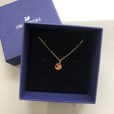Swarovski Ginger Necklace Pendant Rose Gold Disk #5548069 Authentic Small Tiny